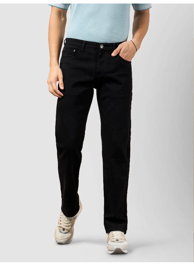 Beyoung cotton lycra Black Regular Fit Jeans for men  - Image 1