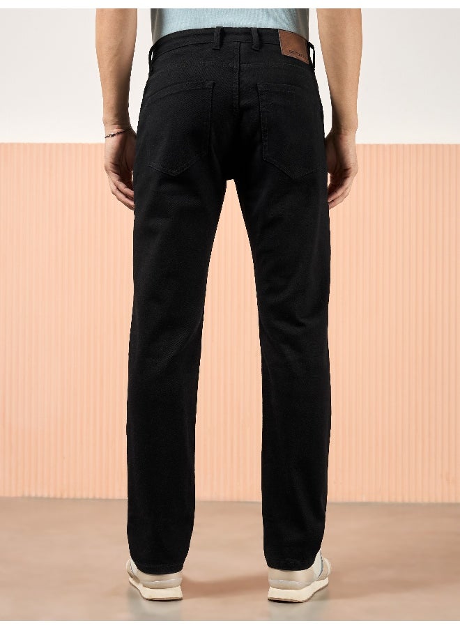 Beyoung cotton lycra Black Regular Fit Jeans for men  - Image 2