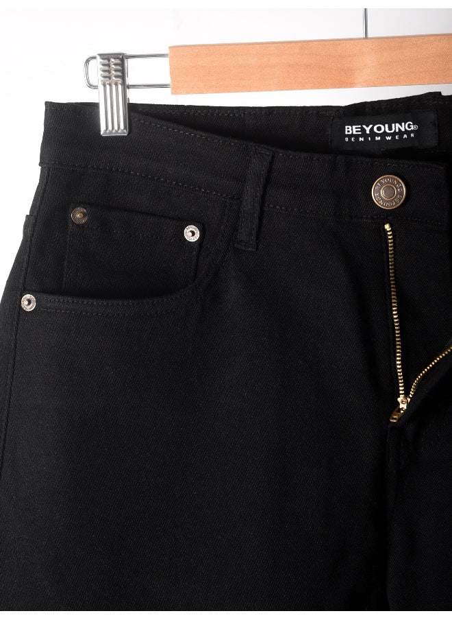 Beyoung cotton lycra Black Regular Fit Jeans for men  - Image 4