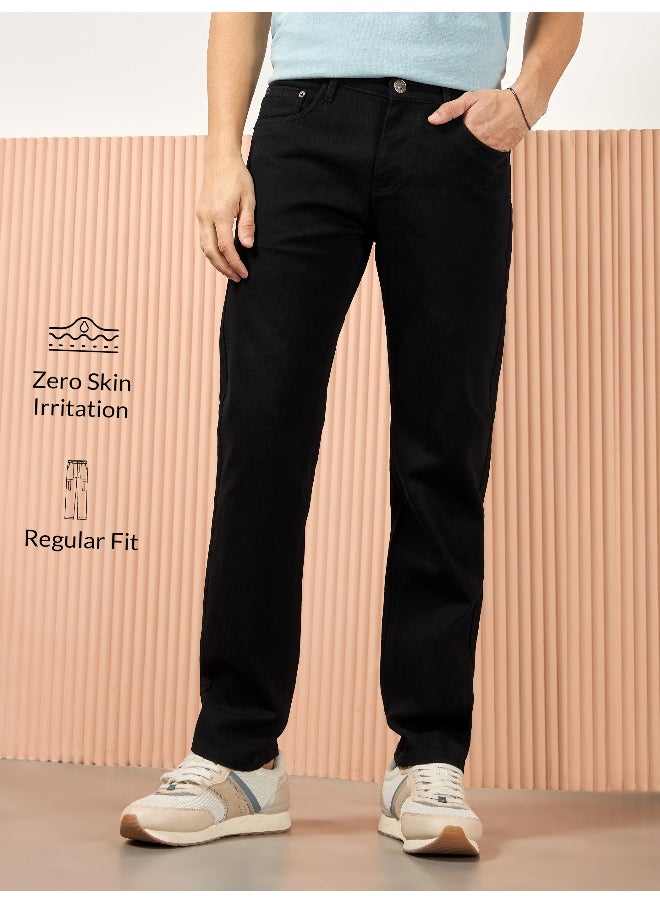 Beyoung cotton lycra Black Regular Fit Jeans for men  - Image 5