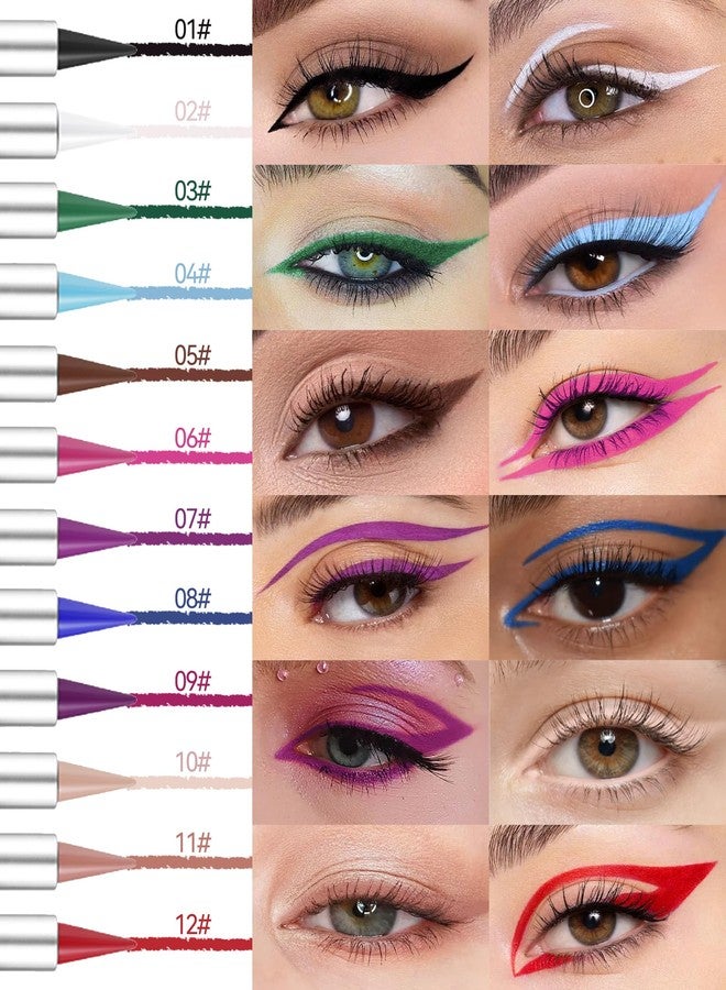 Lestpola Purple Gel Eyeliner Cream Pencil, Waterproof Smudge-proof Long Wear, Glides on Smoothly Matte Waterline Eyeliner, Intense Color Eye Liner Pen, Multi-use Face Paint Stick Colorful Makeup for Women-07 - Image 5