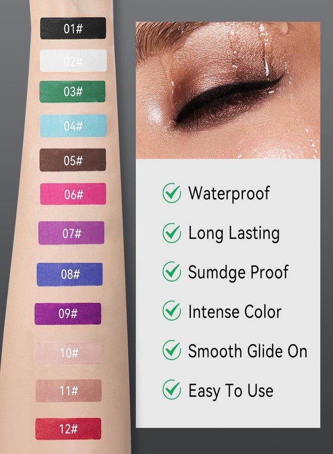 Lestpola Purple Gel Eyeliner Cream Pencil, Waterproof Smudge-proof Long Wear, Glides on Smoothly Matte Waterline Eyeliner, Intense Color Eye Liner Pen, Multi-use Face Paint Stick Colorful Makeup for Women-07 - Image 4