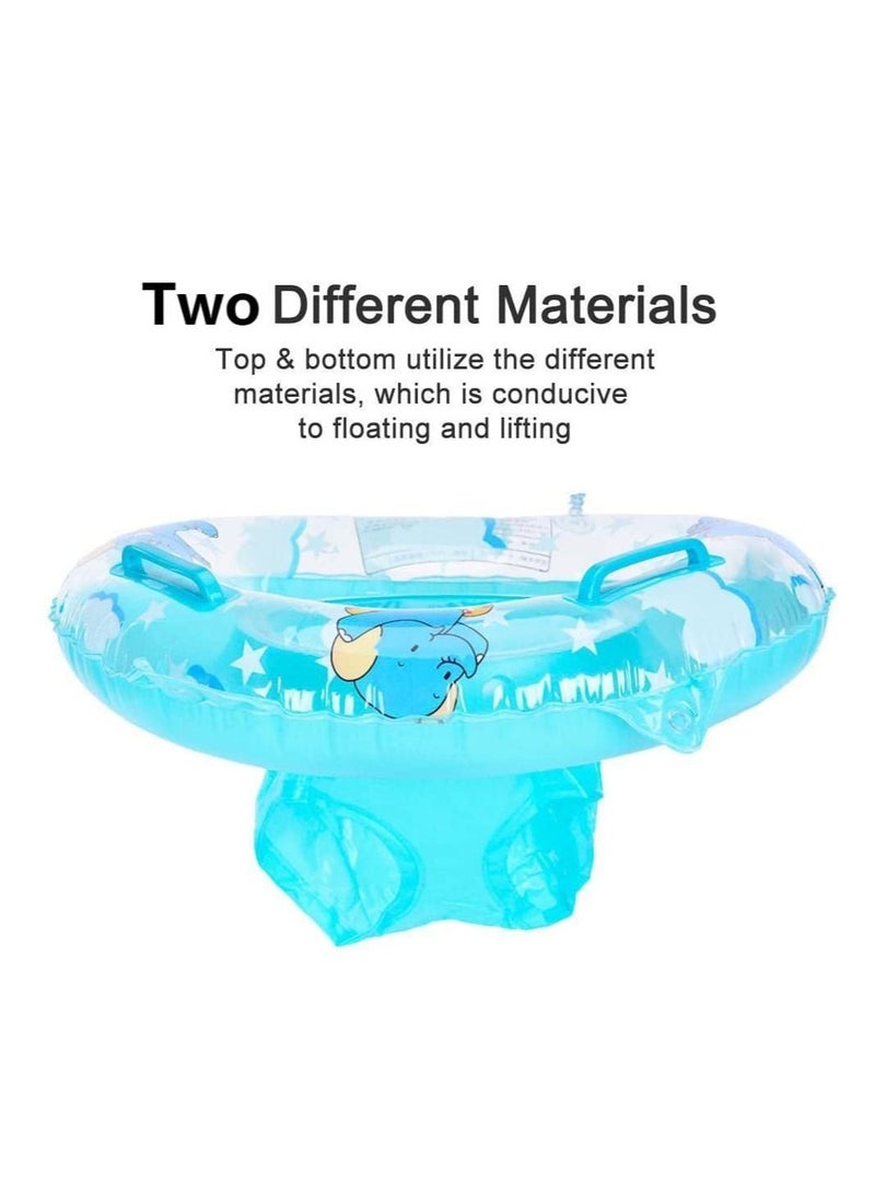 NIBEMINENT Swimming Float for Baby Baby's Underarm Circle Deepen Lap Seat With Leg Hole Elephant Pattern Handle Childrens' First Swim Bathtub Toys Pool Accessories 5 Months-3 Years - Image 2