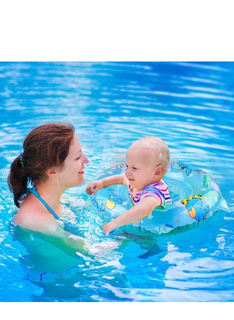 NIBEMINENT Swimming Float for Baby Baby's Underarm Circle Deepen Lap Seat With Leg Hole Elephant Pattern Handle Childrens' First Swim Bathtub Toys Pool Accessories 5 Months-3 Years - Image 4