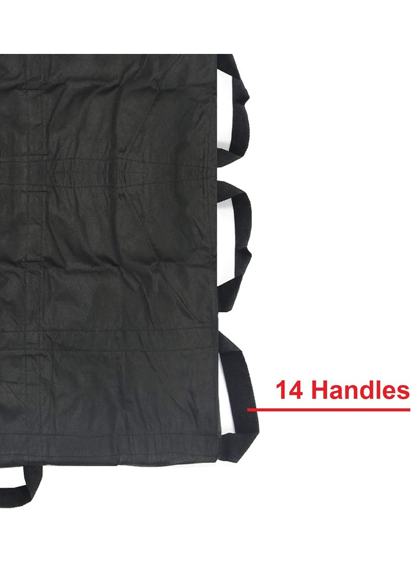 Vakly Vakly Patient Transfer Sheet Blanket 40x80 with 14 Handles for Lifting Moving Turning and Positioning Patients up to 1500 LB  Large Positioning Unit for Repositioning Fall Prevention Guide  - Image 3