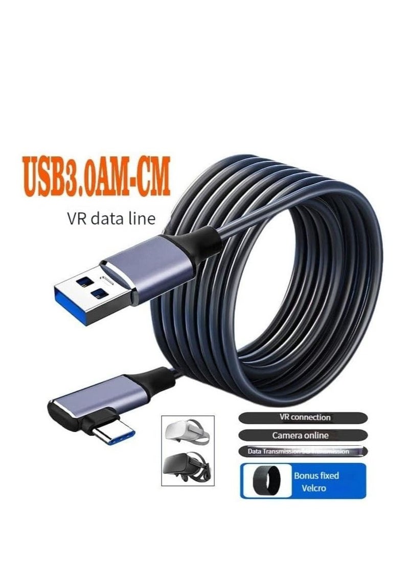 Generic Link Cable 3M Compatible with Meta Quest Pro/Oculus Quest 2 Accessories and PC/Steam VR, High Speed PC Data Transfer, USB 3.0 to USB C Cable for VR Headset and Gaming PC  - Image 3