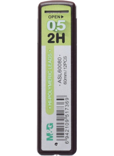 Hi-Polymeric Leads, Fine Writing, 2H 0.5mm, Durable Graphite