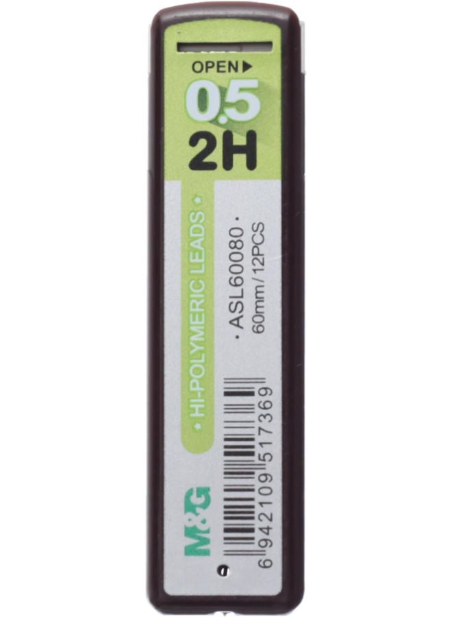 M&G Hi-Polymeric Leads, Fine Writing, 2H 0.5mm, Durable Graphite - Image 1