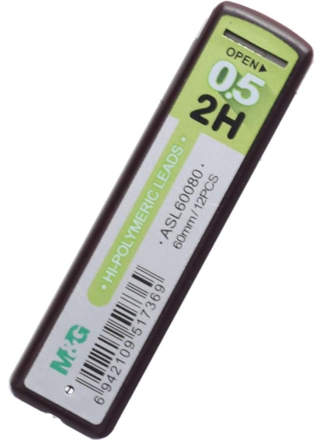 M&G Hi-Polymeric Leads, Fine Writing, 2H 0.5mm, Durable Graphite - Image 2
