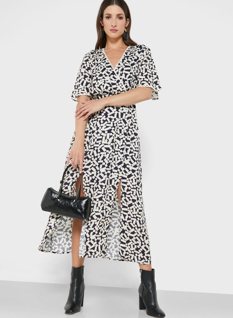 French Connection Printed Midi Dress - Image 4