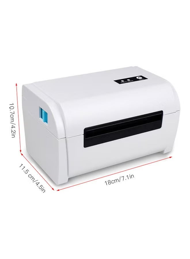 White Thermal Label Printer, Wireless Bluetooth & USB Wired Connection Portable Mini Label Printer for Commercial and Household Use - Image 1
