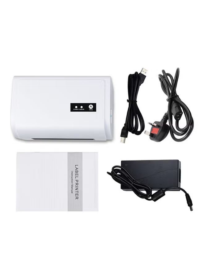 White Thermal Label Printer, Wireless Bluetooth & USB Wired Connection Portable Mini Label Printer for Commercial and Household Use - Image 5