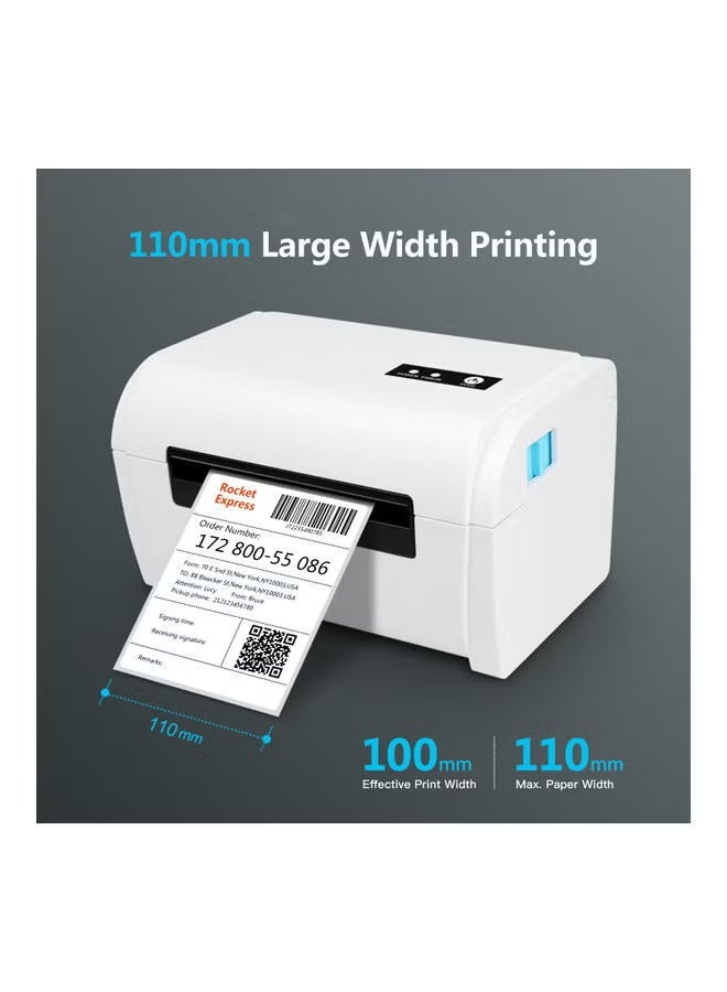White Thermal Label Printer, Wireless Bluetooth & USB Wired Connection Portable Mini Label Printer for Commercial and Household Use - Image 3