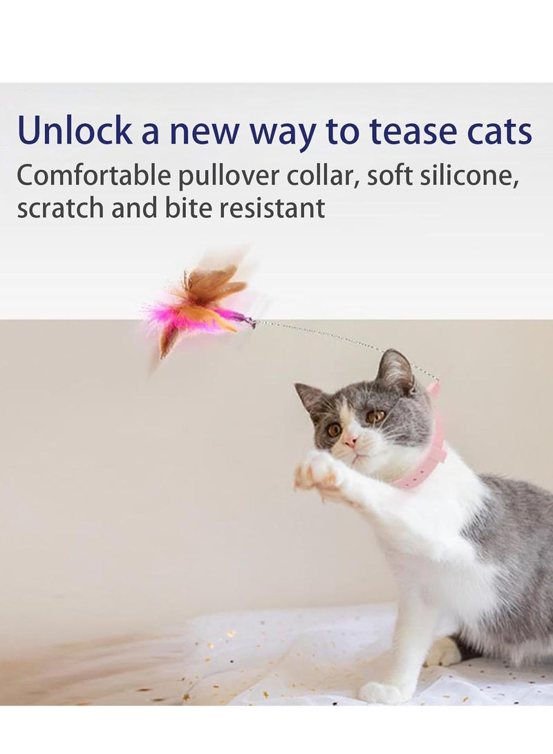 Cat Feather Collar Toy, Interactive Cat Wand Toys with Bells and Feathers, Ideal Toy for One or More Cats at The Same Time, Indoor Toy Gifts for Cats to Make Them Less Lonely - Image 5