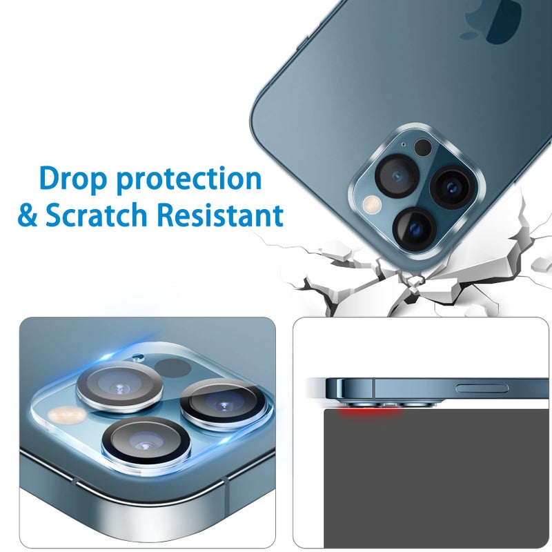 Dengduoduo 3 Pack Tempered Glass Camera Lens Protector for iPhone 12 Pro Max 6.7", Ultra HD, 9H Hardness, Anti-Scratch, Case Friendly, Easy to Install [No Affect on Night Shots] - Image 5