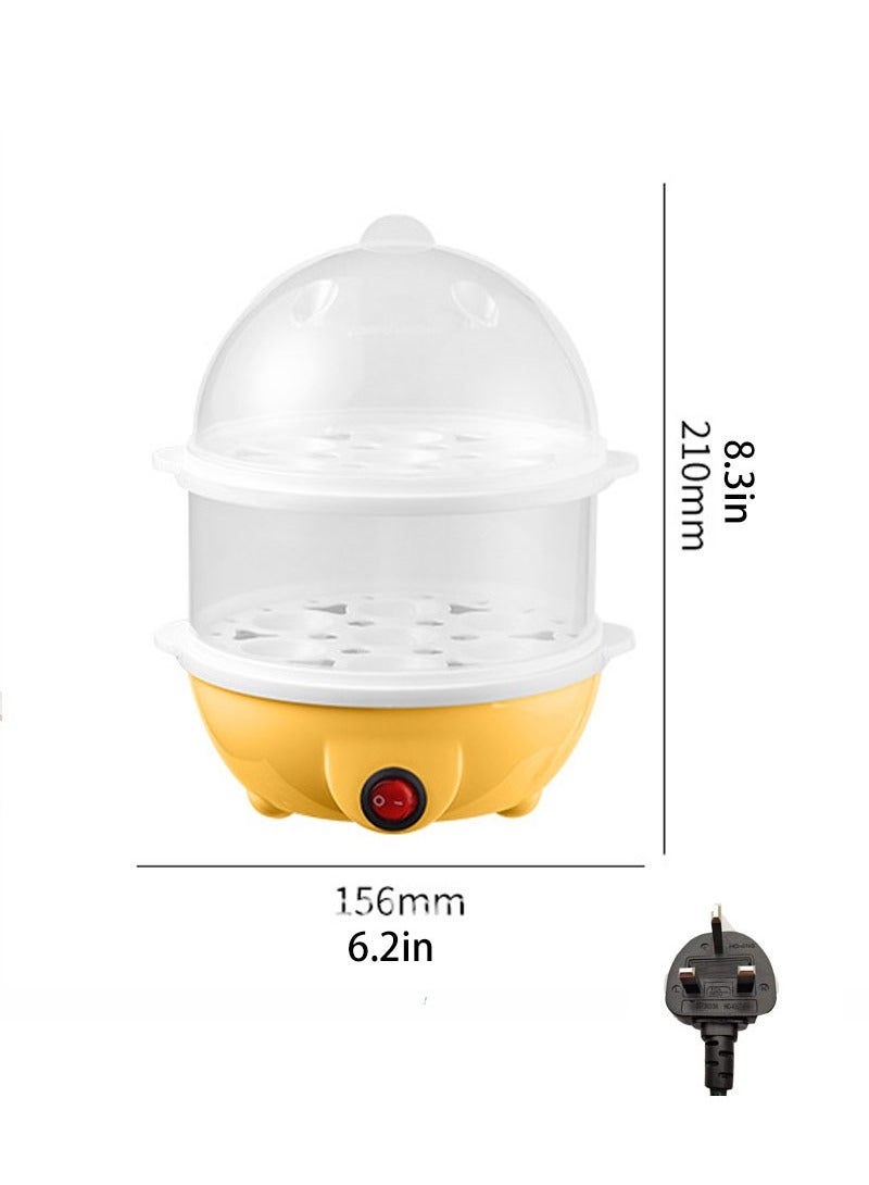 Electric Egg Boiler, Steam Egg Boiler Double Layers Egg Cooker Mini Steamer Poacher Kitchen Cooking Breakfast Machine, Rapid Egg Cooker 6/12/18-Egg Capacity Soft Medium Hard Boiled Electric Egg Boiler  - Image 1