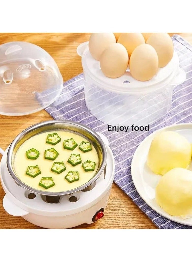 Electric Egg Boiler, Steam Egg Boiler Double Layers Egg Cooker Mini Steamer Poacher Kitchen Cooking Breakfast Machine, Rapid Egg Cooker 6/12/18-Egg Capacity Soft Medium Hard Boiled Electric Egg Boiler  - Image 3