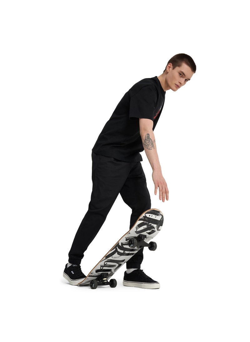 Termit سروال ترميت الأسود للرجال - EU 52، 100% قطن طبيعي، تصميم ضيق، حزام قابل للتعديل، 3 جيوب، مثالي للمشي النشيط في المدينة وركوب السكيت - Image 5