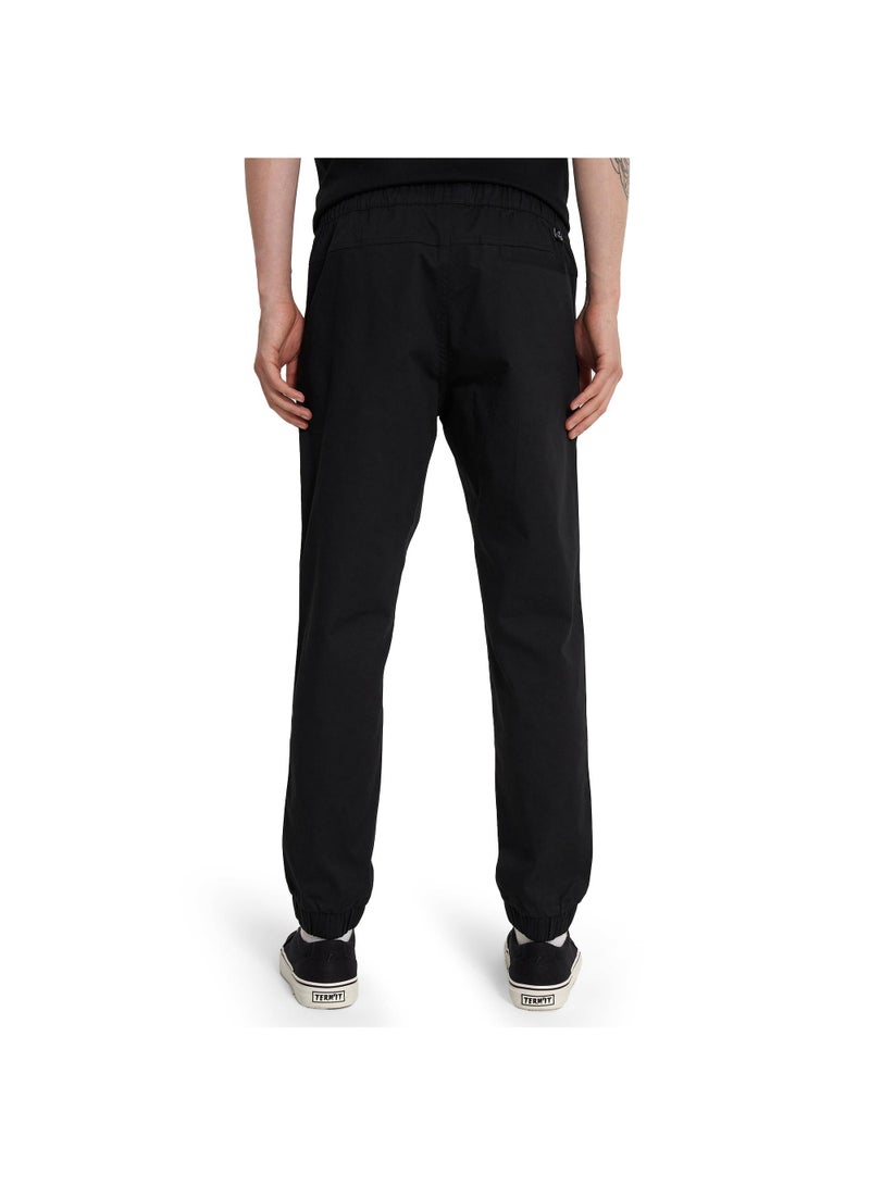 Termit سروال ترميت الأسود للرجال - EU 52، 100% قطن طبيعي، تصميم ضيق، حزام قابل للتعديل، 3 جيوب، مثالي للمشي النشيط في المدينة وركوب السكيت - Image 4