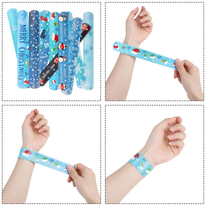 CCINEE 48Pcs Christmas Slap Bracelets - Image 4