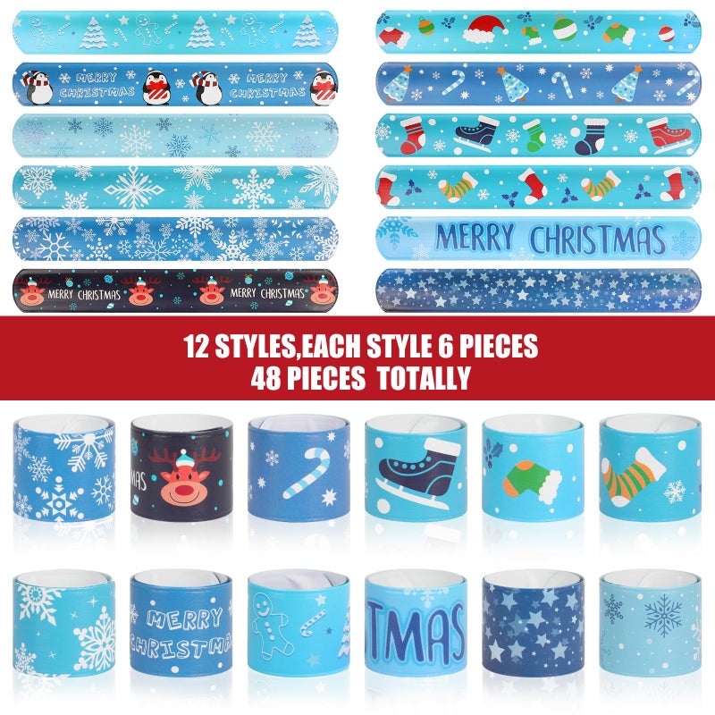 CCINEE 48Pcs Christmas Slap Bracelets - Image 3