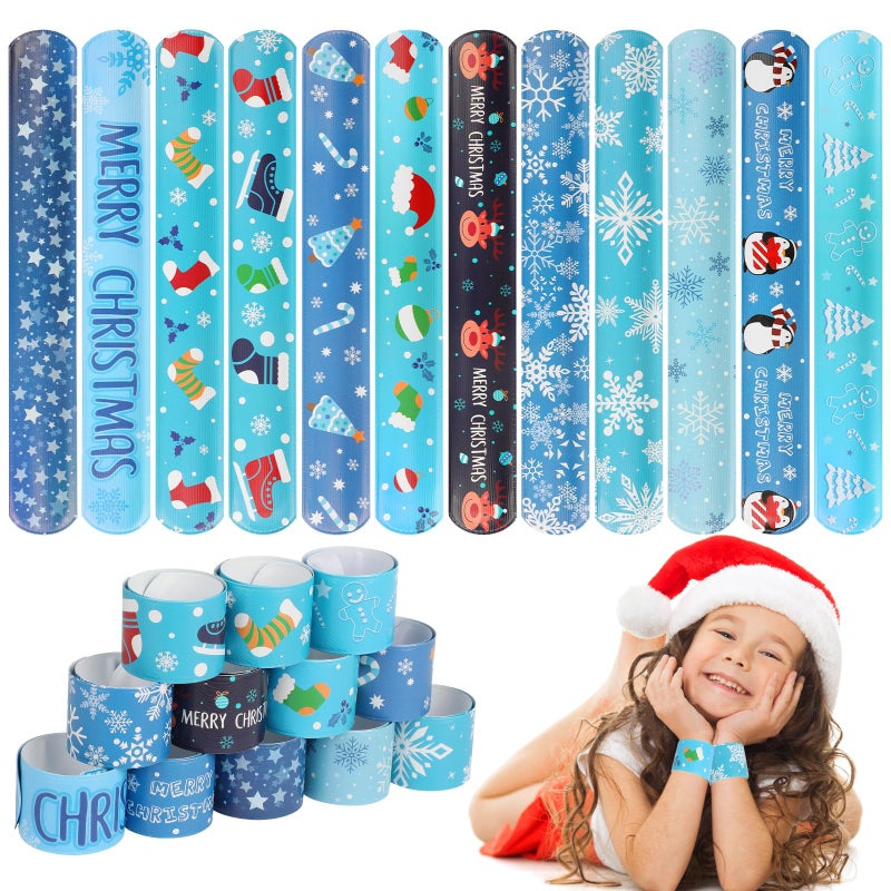 CCINEE 48Pcs Christmas Slap Bracelets - Image 1