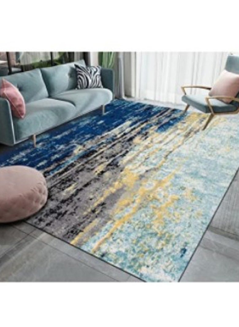 Loquat - Squality Abstract Inkjet Rectangular Soft And Comfortable Carpet - Image 1