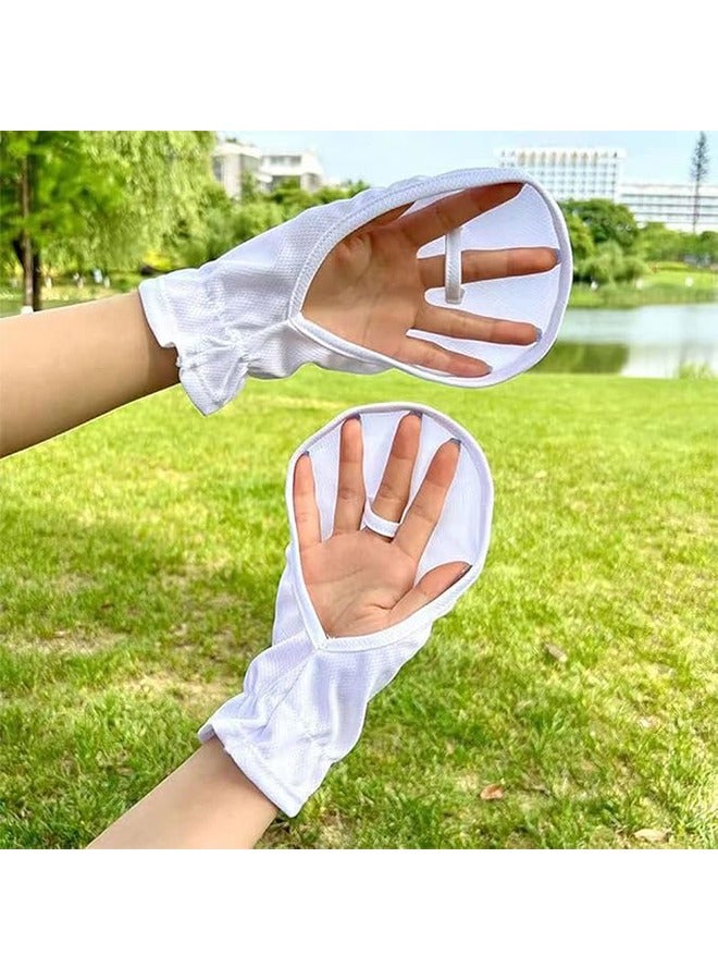 2 Pairs of Hand Sunscreen, UV Protection Summer Sun Protection Gloves, Screen, Hanging Umbrella, UV Protection, Breathable, Cool, Fingerless, Ladies & Men, Fishing, Cycling, Hiking, Canoeing, Boating, Outdoor  - Image 3