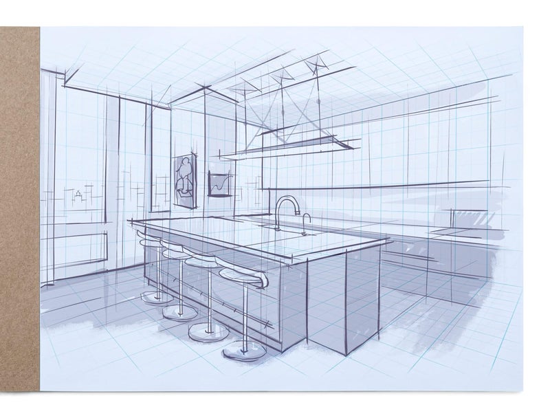 Koala Tools - 40-Page Drawing Pad for 2-Point Perspective, Room Grid Sketch Pad with 3D Virtual Walls Design, Gridded Graph Paper for Interior Room Design, Industrial, Architectural 9 x 12 inches - Image 3