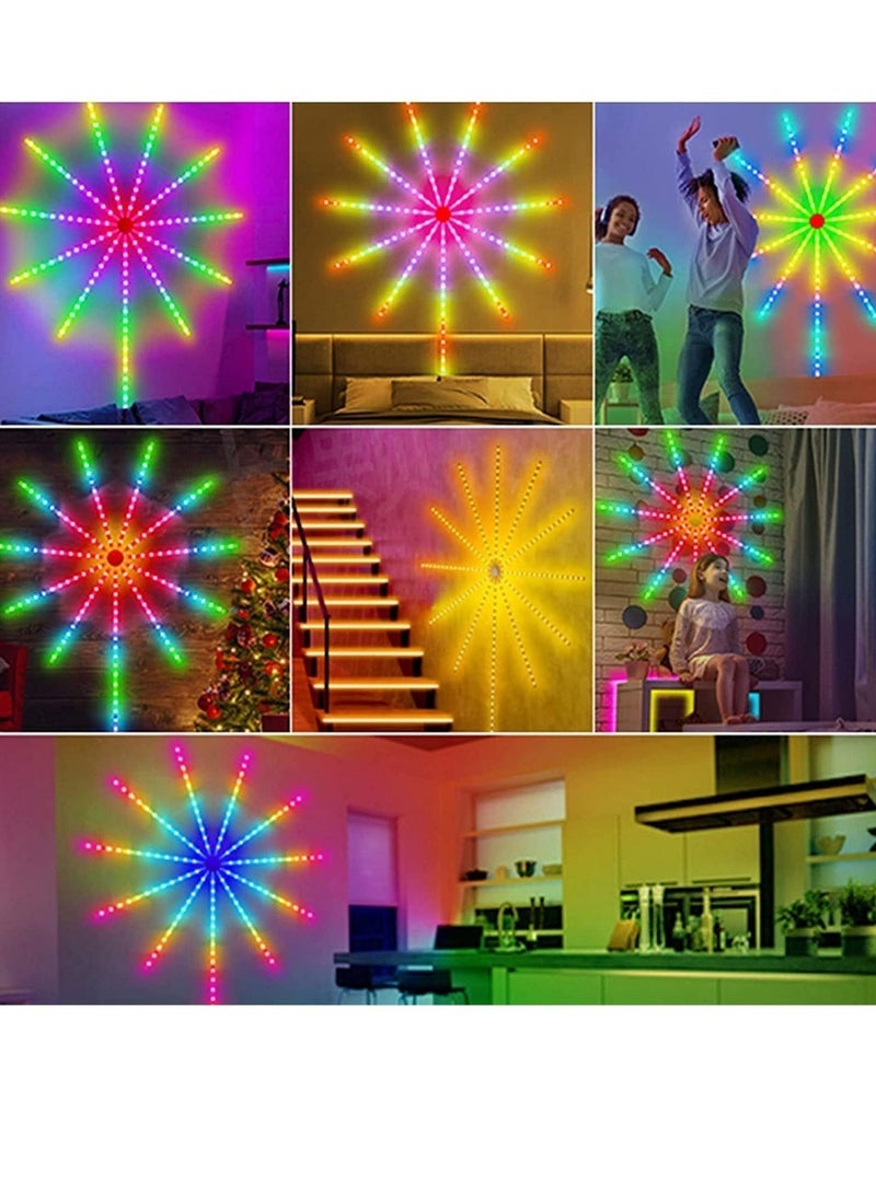 Smart Firework Lights Indoor, App and Remote Control RGB Color Changing Led Lights Strip for Bedroom, More Colors, Dynamic Modes, Music Sync, Mic, Led Rhythm Control Lights for Room Decor - Image 3