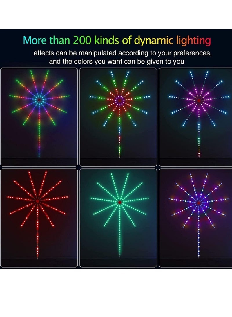 Smart Firework Lights Indoor, App and Remote Control RGB Color Changing Led Lights Strip for Bedroom, More Colors, Dynamic Modes, Music Sync, Mic, Led Rhythm Control Lights for Room Decor - Image 4