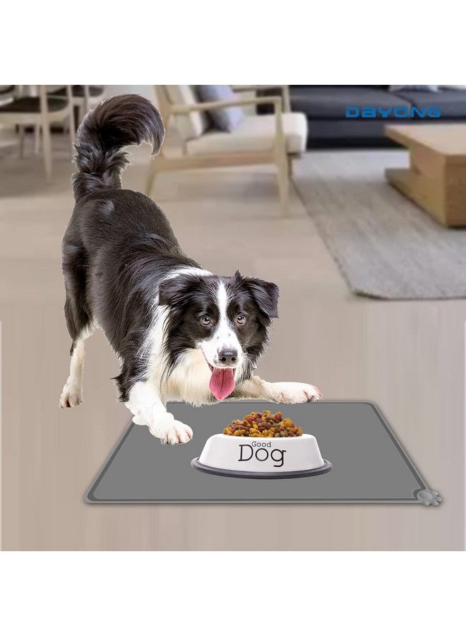 DAYONG Pet Food Mat,Pet Silicone Bowl Mat,Pet Feeding Mat,Waterproof Dog Cat Mat Premium Silicone Fda Grade Non-Stick Non Slip Anti Spill Easy Clean  - Image 5