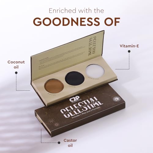 C2P PROFESSIONAL MAKEUP C2P Pro Celestial Eyebrow Palette for Women 12g | 3-in-1 Brow Kit (Powder + Wax) | Fills, Shapes & Defines | Long-Lasting, Non-Sticky & Buildable | Enriched with Coconut, Castor Oil & Vitamin E - Image 3