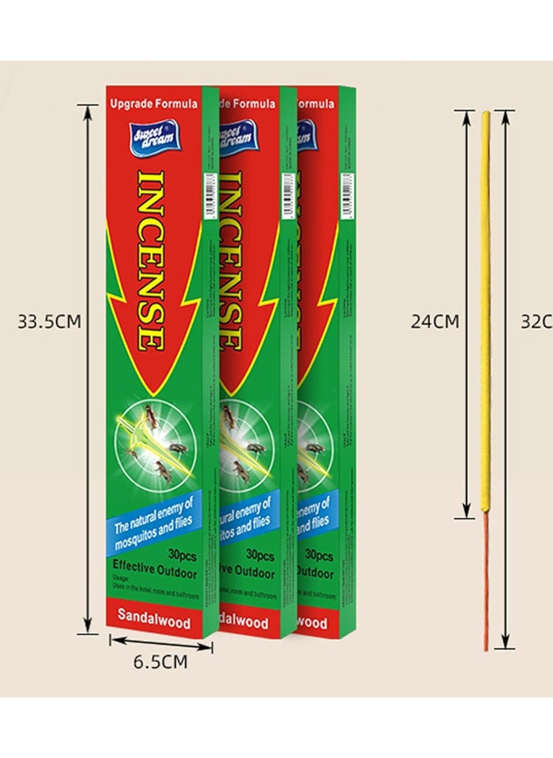SänHahn 90pcs Mosquito Repellent Sticks, DEET Free Plant-Based Mosquito Repellent Outdoor Patio Incense Sticks, Citronella Bug Repellent Outdoor, Mosquito coil  - Image 5