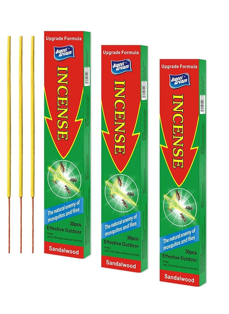 SänHahn 90pcs Mosquito Repellent Sticks, DEET Free Plant-Based Mosquito Repellent Outdoor Patio Incense Sticks, Citronella Bug Repellent Outdoor, Mosquito coil  - Image 1
