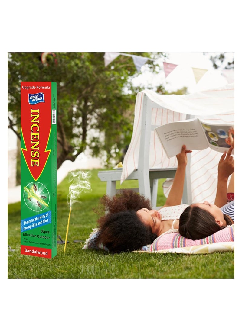 SänHahn 90pcs Mosquito Repellent Sticks, DEET Free Plant-Based Mosquito Repellent Outdoor Patio Incense Sticks, Citronella Bug Repellent Outdoor, Mosquito coil  - Image 3