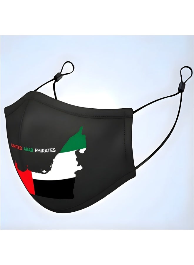 برينت شوب فور مي كمامات وجه مصنوعة يدويًا لليوم الوطني لدولة الإمارات العربية المتحدة للبالغين، صنع في دبي - الإمارات العربية المتحدة - Image 4