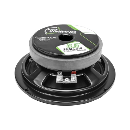 Timpano 6.5 Inch Shallow Car Speaker 600 Watts TPT-MB6-4 Slim Shallow Profile 4 Ohm, PRO Midbass Car Audio Loudspeaker Compact for Doors (Single) - Image 4