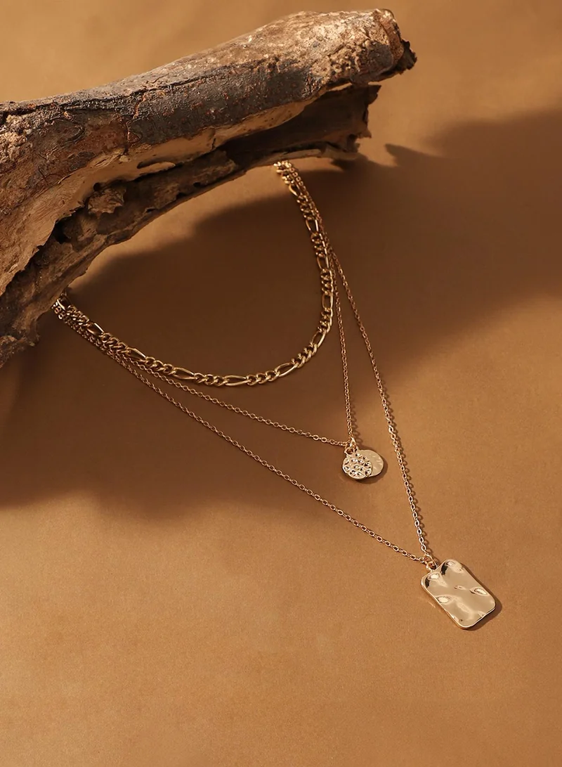 سوهي قلادة صناعية متعددة الطبقات بتصميم ساحر متضرر