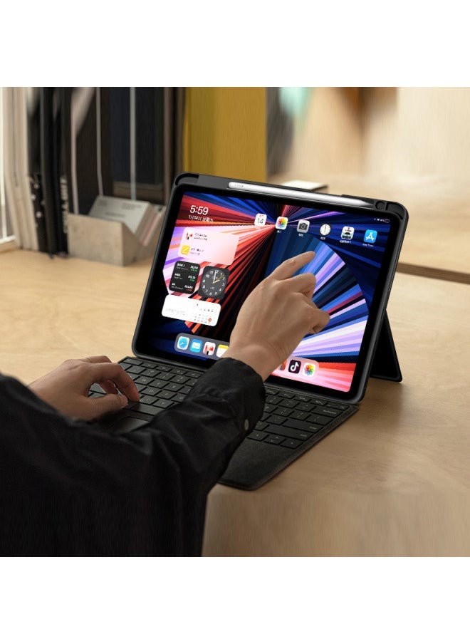 IPad Keyboard Protective Cover Integrated Pro11 Tablet Air4/5 Bluetooth Magic Control Keyboard Magnetic Detachable Wireless-Color:iPad Magnetic Split Magic Control Keyboard Protective Cover Standard Edition Classic Black-Product Type:Mini6/mini7( 8.3inch )  - Image 4