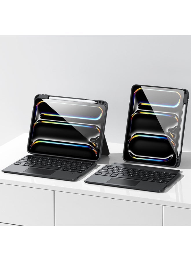 IPad Keyboard Protective Cover Integrated Pro11 Tablet Air4/5 Bluetooth Magic Control Keyboard Magnetic Detachable Wireless-Color:iPad Magnetic Split Magic Control Keyboard Protective Cover Standard Edition Classic Black-Product Type:Mini6/mini7( 8.3inch )  - Image 2