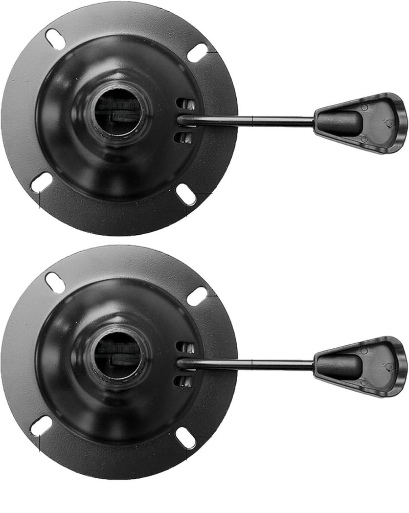 IYB Heavy Duty Chair Swivel Plate Seat Lift Tray Adjustable Height Iron Base Replacement for Bar Stools Office Salon Chairs Set of 2 - Image 1
