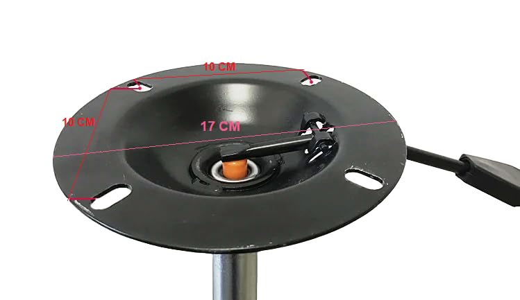 IYB Heavy Duty Chair Swivel Plate Seat Lift Tray Adjustable Height Iron Base Replacement for Bar Stools Office Salon Chairs Set of 2 - Image 3