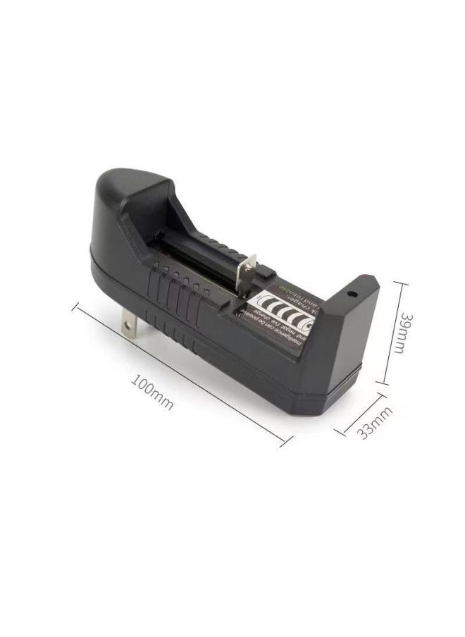 Generic - 18650 Lithium Battery Charger 14500 Battery Charger 3.7v Lithium Battery Universal Charger-Color:Round Plug Single Charge Universal Charging - Image 1