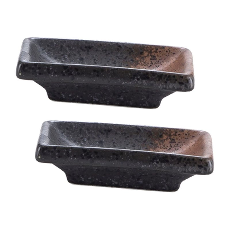 Japanese Soy Sauce Dish Set of 2 Small Dipping Plates For Home Kitchen And Restaurant - Image 2