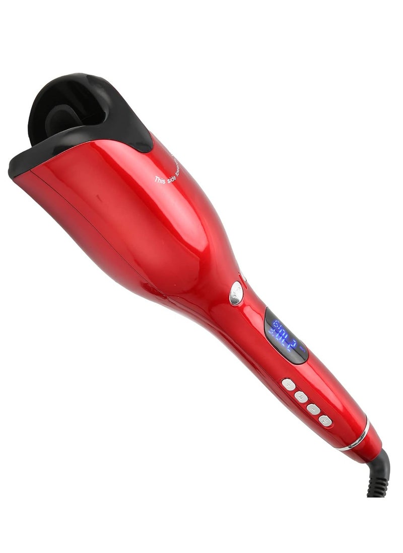 ELTRAZONE Hair Curler Rotating Ceramic Crimper Red 32x5cm  Automatic Hair Curler, Hair Rotating Curling Wand  - Image 1