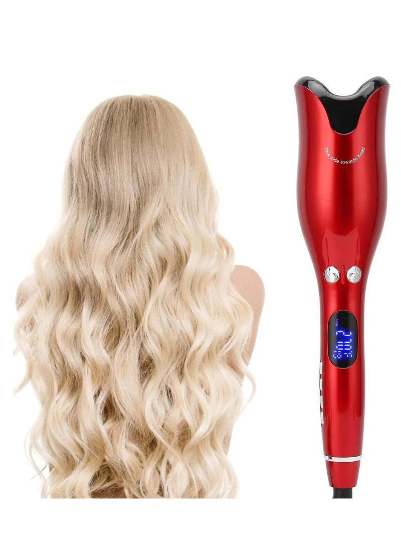 ELTRAZONE Hair Curler Rotating Ceramic Crimper Red 32x5cm  Automatic Hair Curler, Hair Rotating Curling Wand  - Image 3