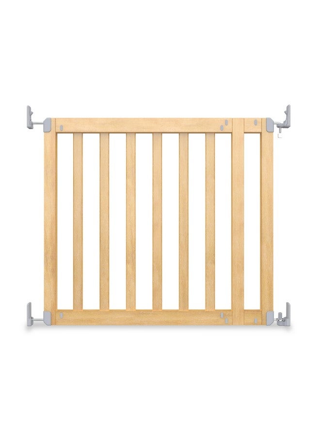 Ingenuity The Doorway 36S Series Custom Collection, Safety Pet & Baby Gate, 30"-36" Wide, 28" Tall, Pressure or Hardware Mounted, Install Wall to Wall in Doorway, Natural Wood Panels Ready for Paint - Image 1