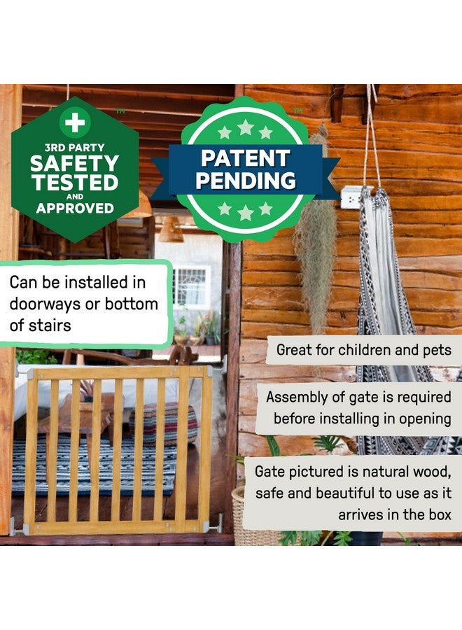 Ingenuity The Doorway 36S Series Custom Collection, Safety Pet & Baby Gate, 30"-36" Wide, 28" Tall, Pressure or Hardware Mounted, Install Wall to Wall in Doorway, Natural Wood Panels Ready for Paint - Image 3
