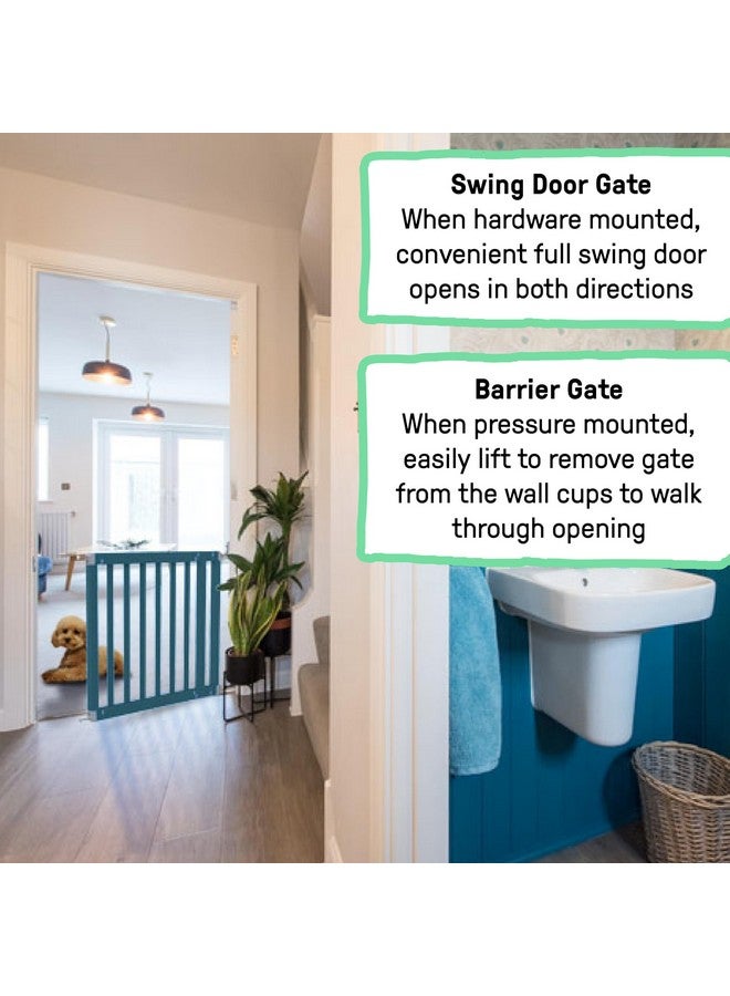 Ingenuity The Doorway 36S Series Custom Collection, Safety Pet & Baby Gate, 30"-36" Wide, 28" Tall, Pressure or Hardware Mounted, Install Wall to Wall in Doorway, Natural Wood Panels Ready for Paint - Image 5